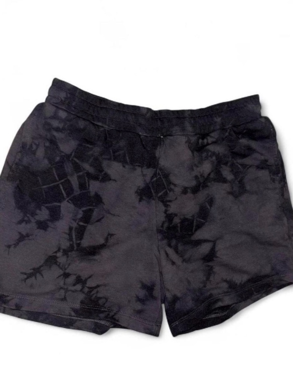 Women’s Black Tie-Dye Stretch Lounge Shorts